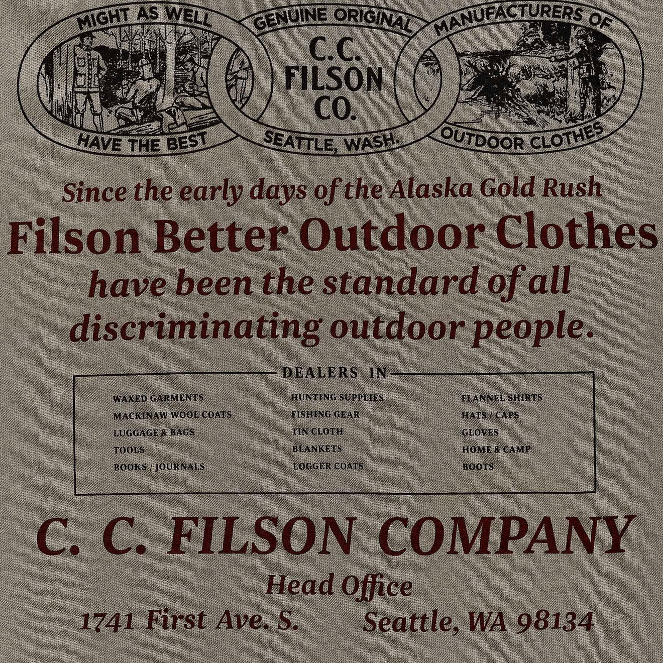 Filson S/S Pioneer Graphic T Shirt Morel / Chainlink - Image 2