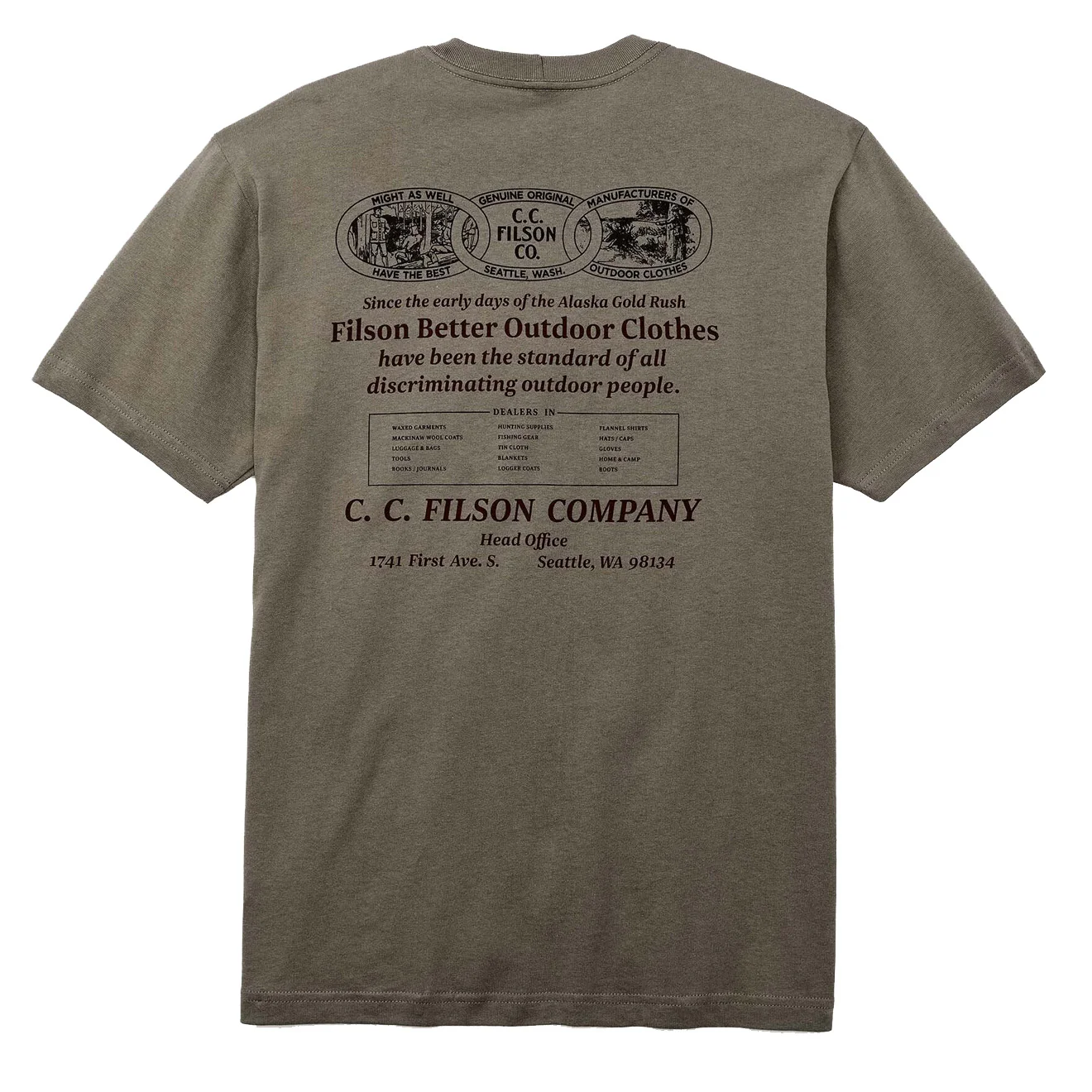 Filson S/S Pioneer Graphic T Shirt Morel / Chainlink - Image 3