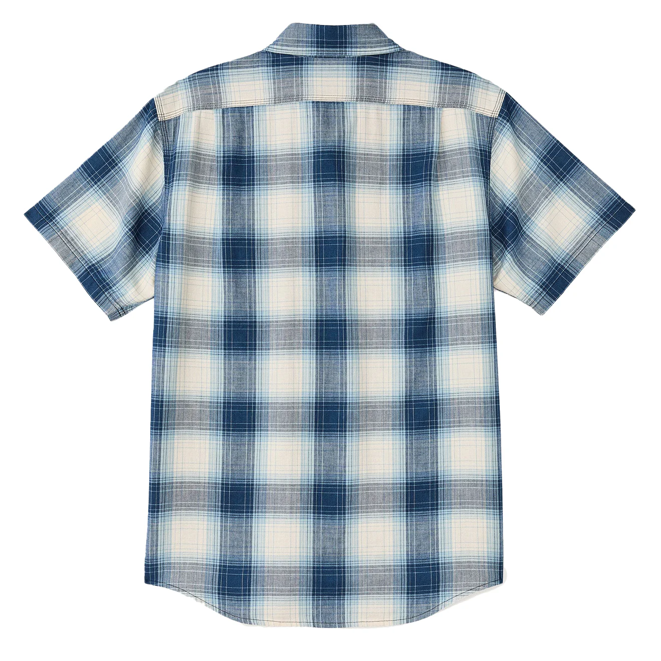Filson Short Sleeve Chambray Shirt Indigo Plaid - Image 2