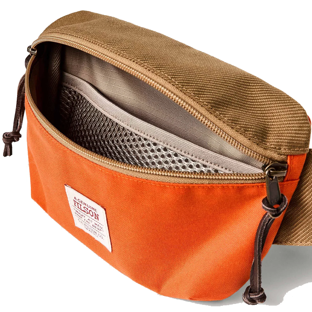 Filson Surveyor Crossbody Pack Dark Tan / Flame - Image 4