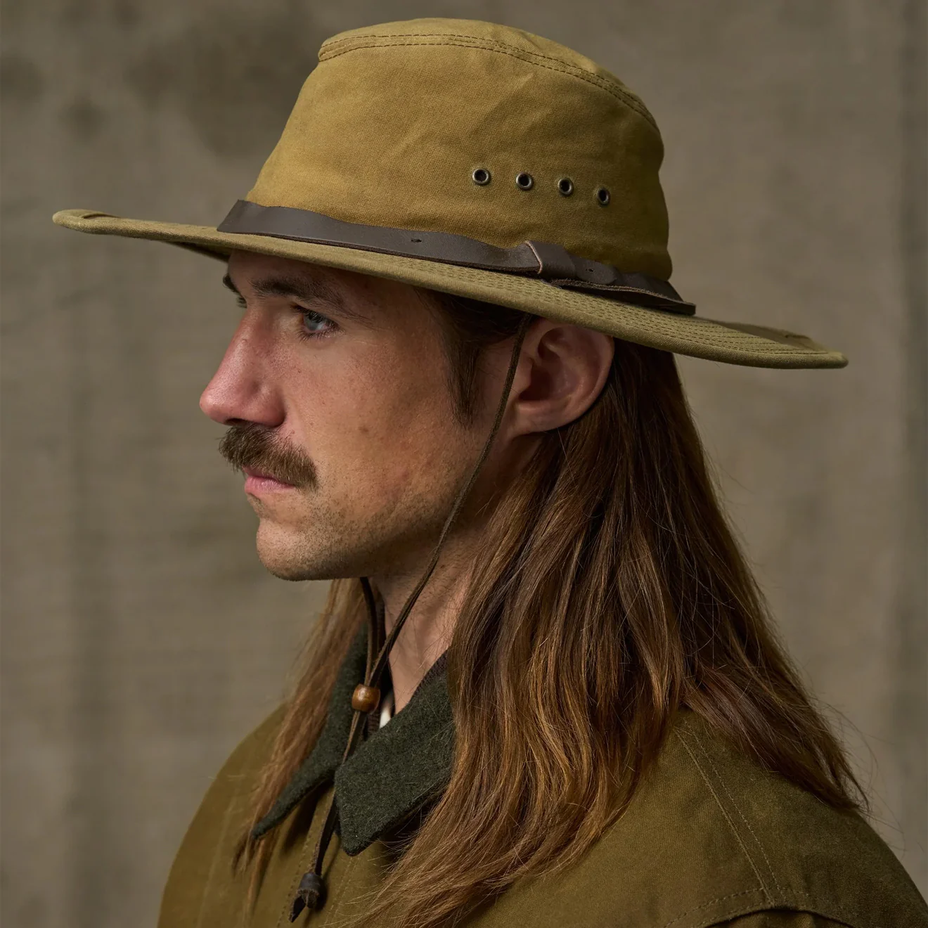 Filson Tin Cloth Bush Hat Dark Tan - Image 3