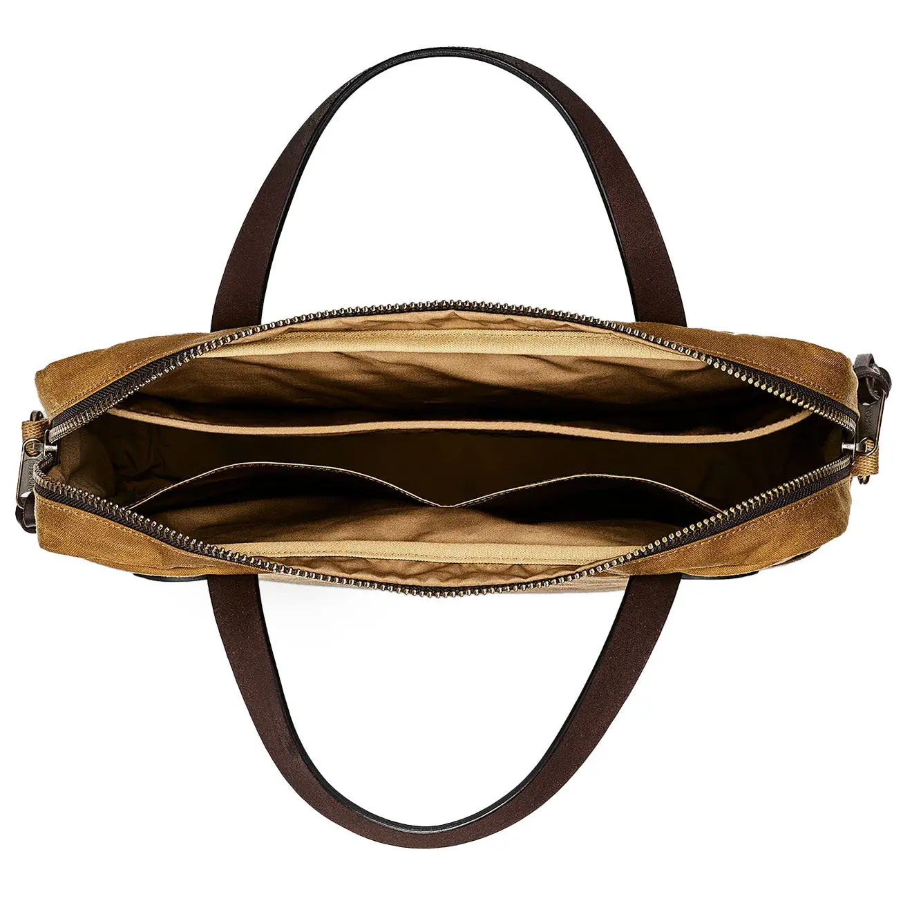 Filson Tin Cloth Compact Briefcase Dark Tan - Image 6