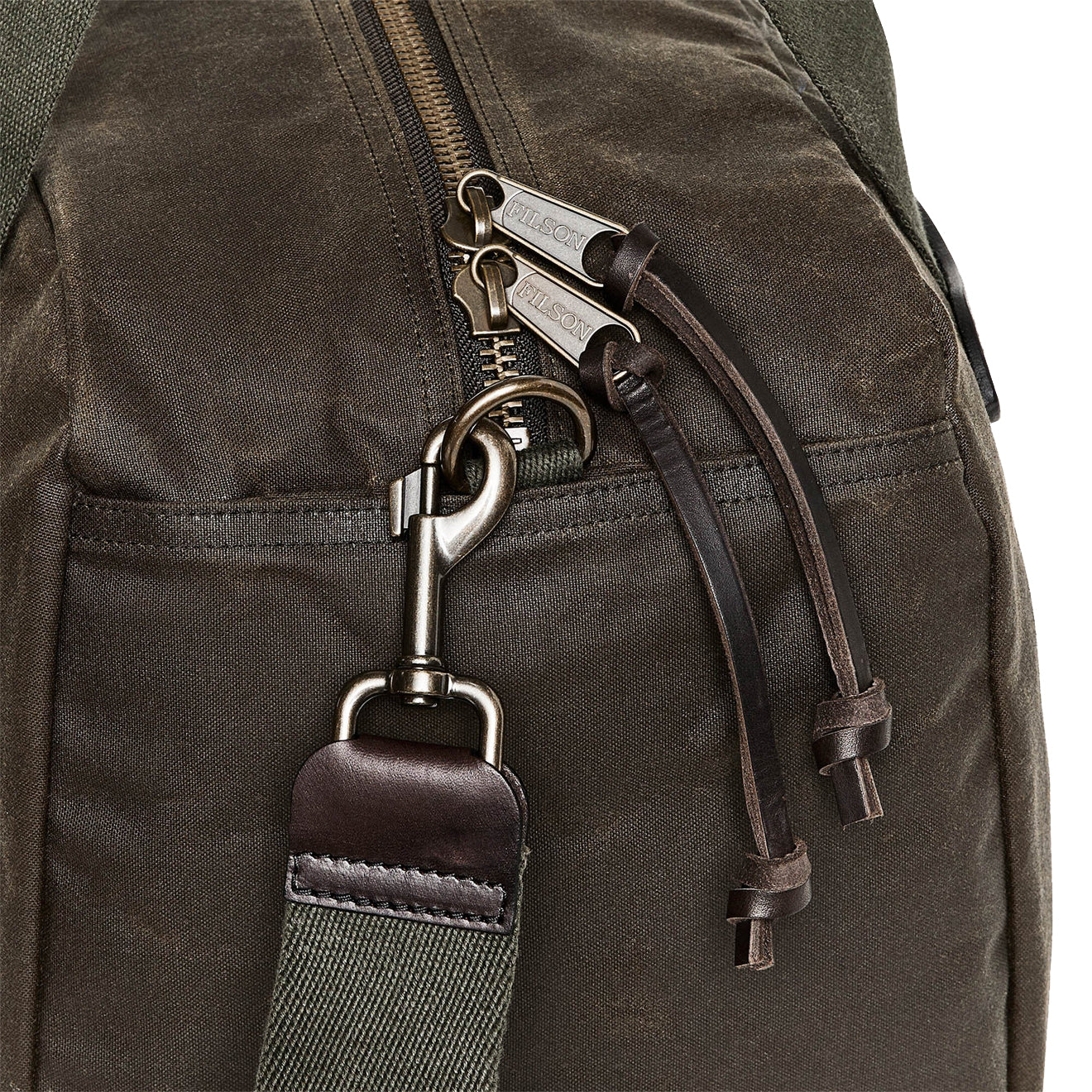 Filson Tin Cloth Small Duffle Bag Otter Green - Image 4