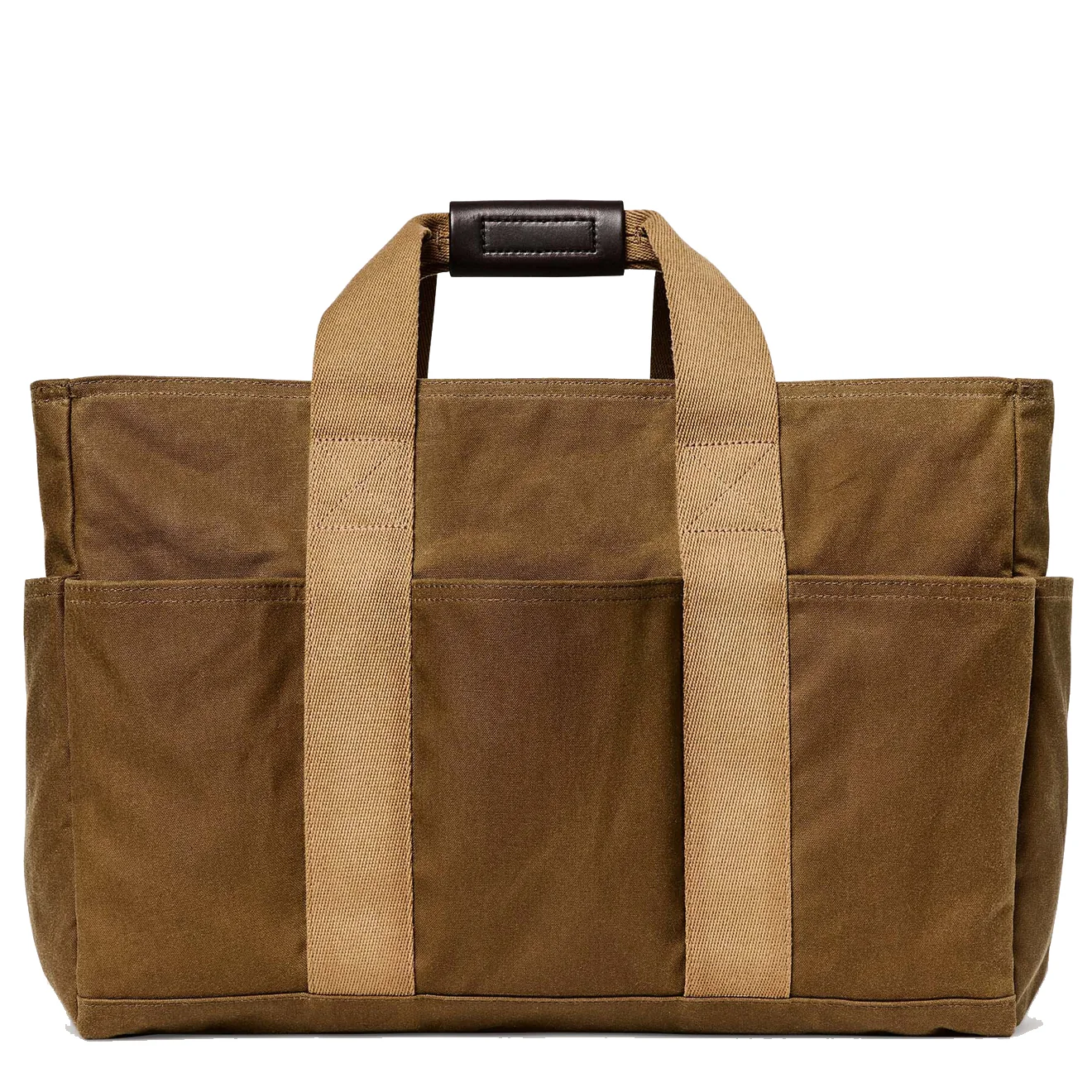 Filson Tin Cloth Supply Tote Dark Tan - Image 4