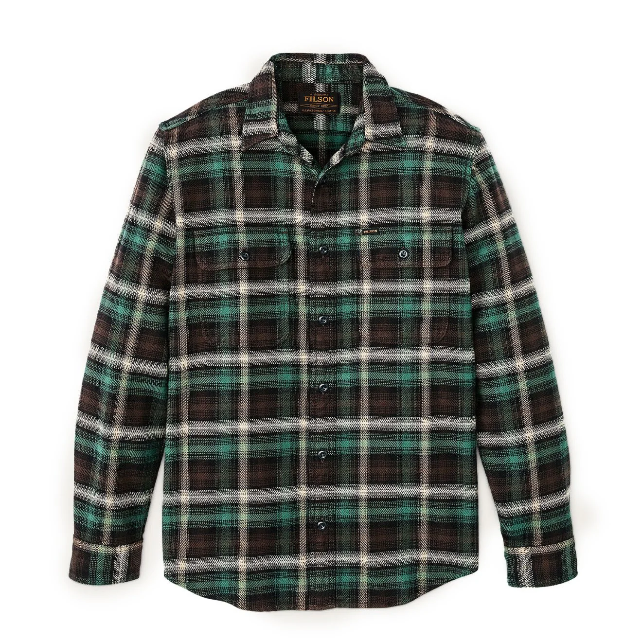 Filson Vintage Flannel Work Shirt Brown / Cream / Multi Plaid