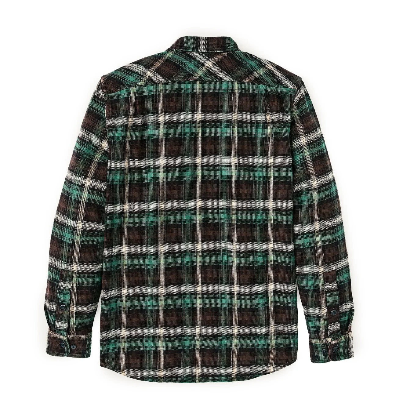 Filson Vintage Flannel Work Shirt Brown / Cream / Multi Plaid - Image 2