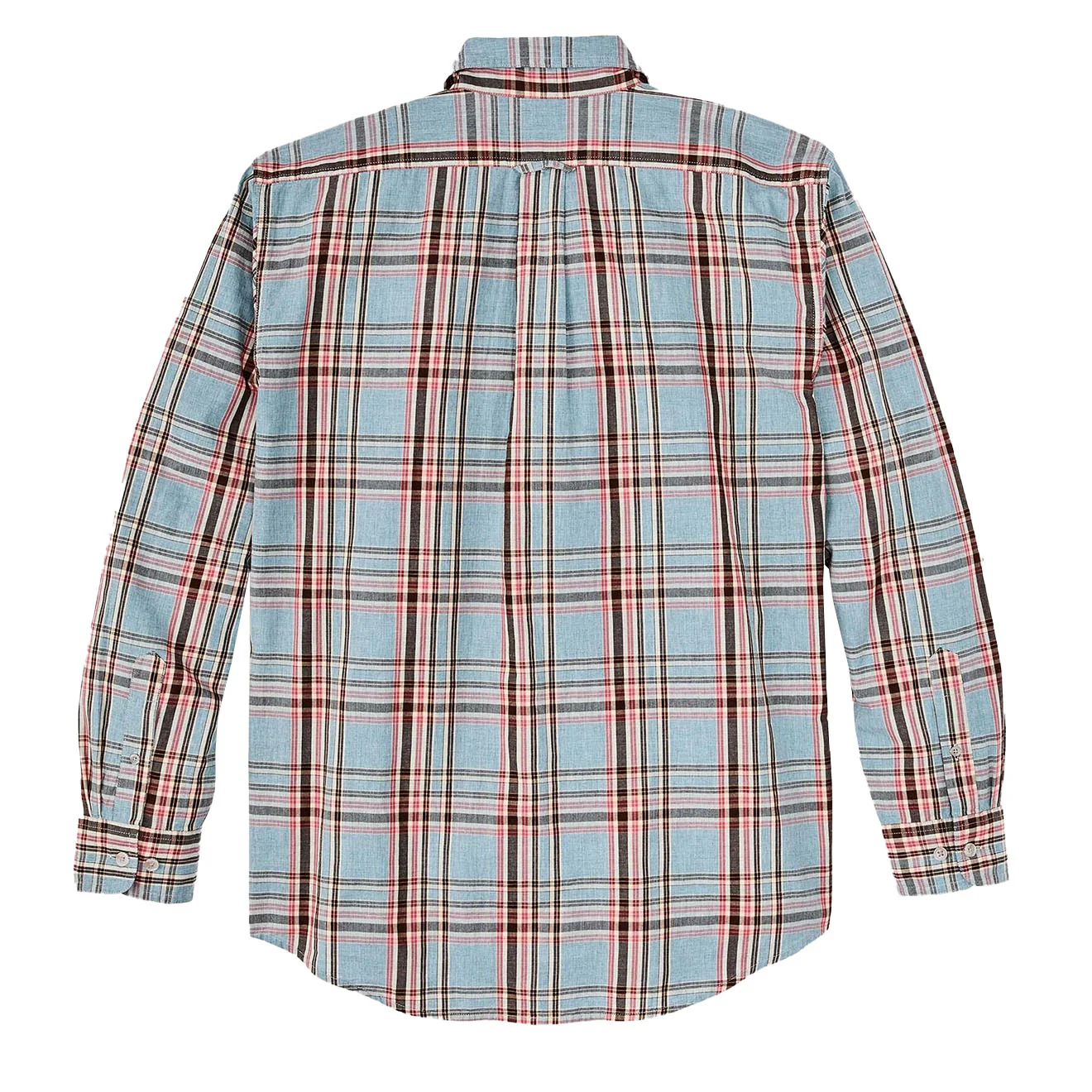 Filson Washed Feather Cloth Shirt Light Blue / Red / Natural Plaid - Image 2