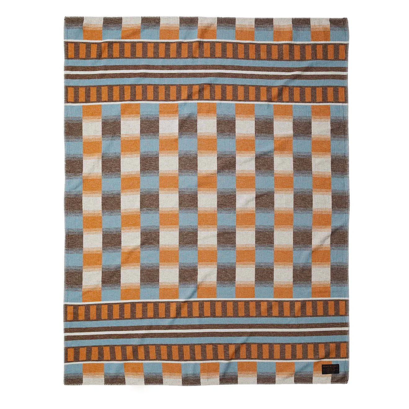 Filson Western Tracks Blanket Blue Gold Multi - Image 2