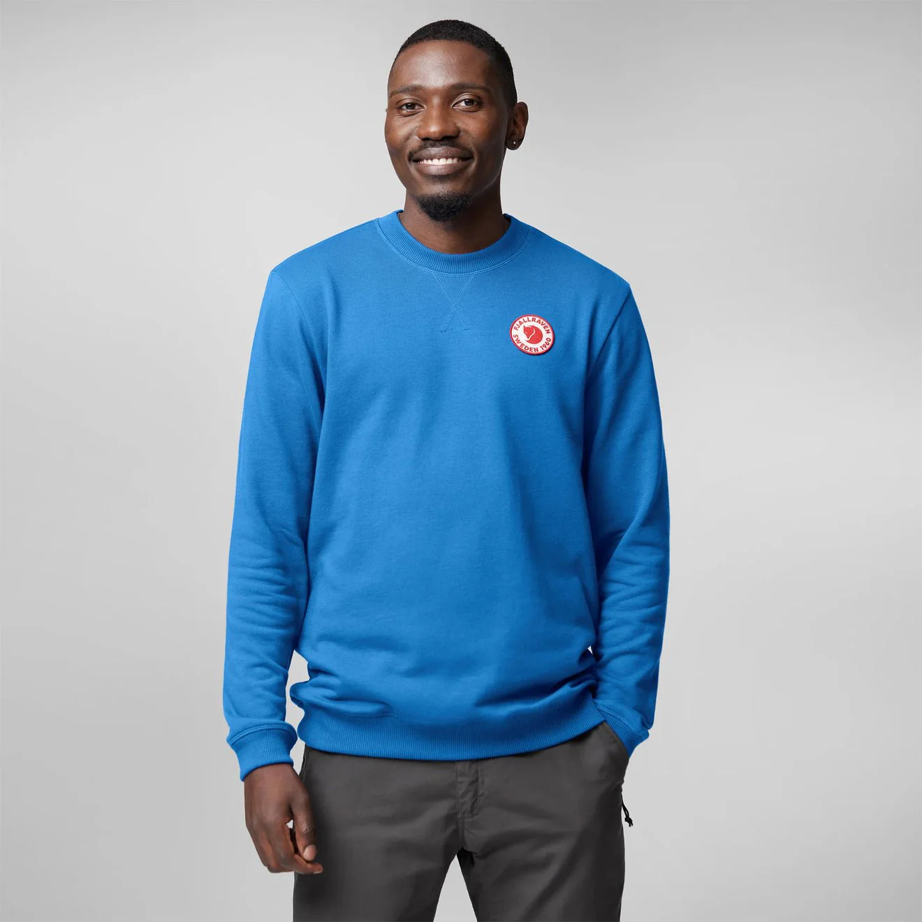 Fjallraven 1960 Logo Badge Sweater Chalk White - Image 3