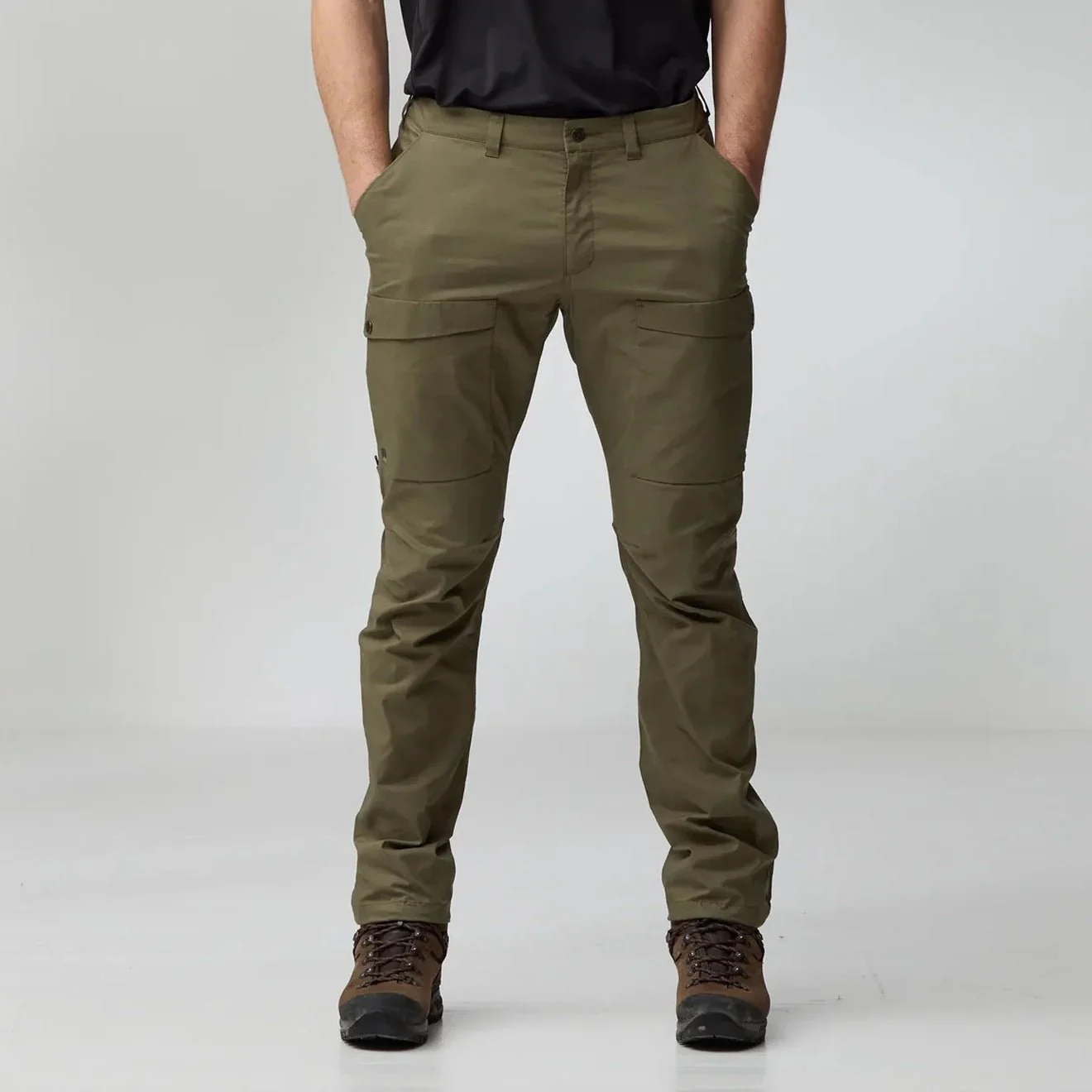 Fjallraven Abisko Hybrid Trail Trousers Classic Suede Brown - Image 3