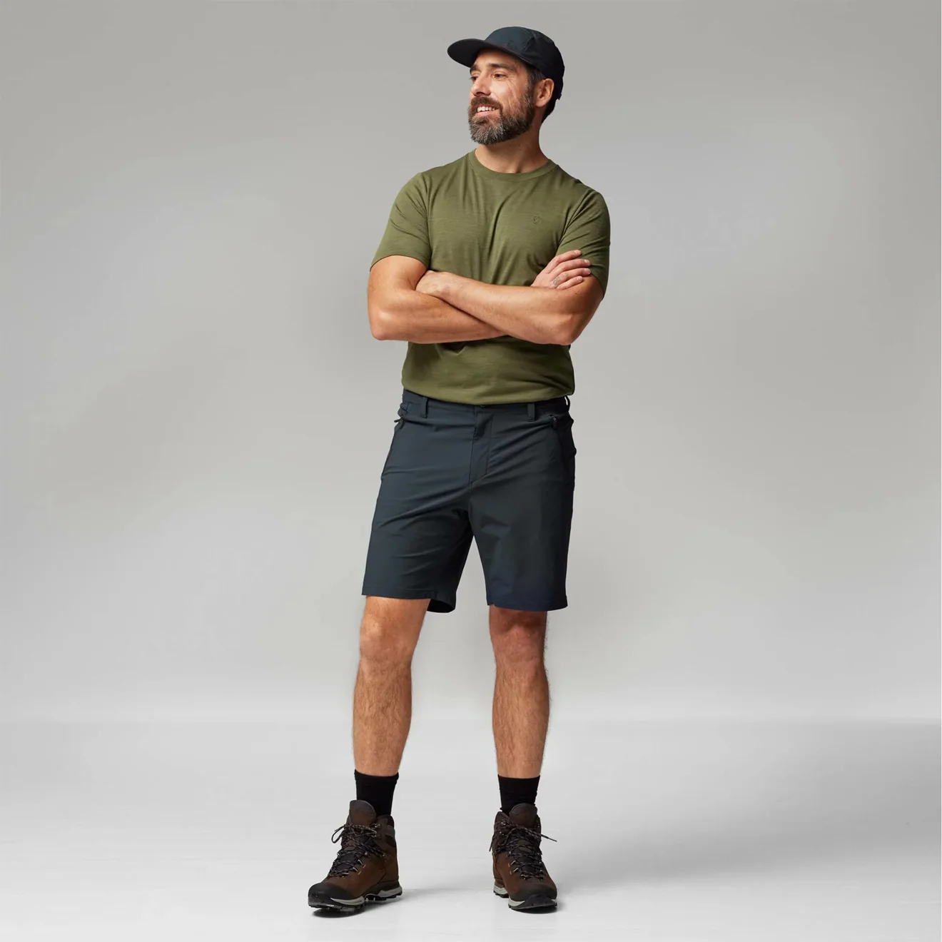 Fjallraven Abisko Trail Stretch Shorts Dark Navy - Image 3