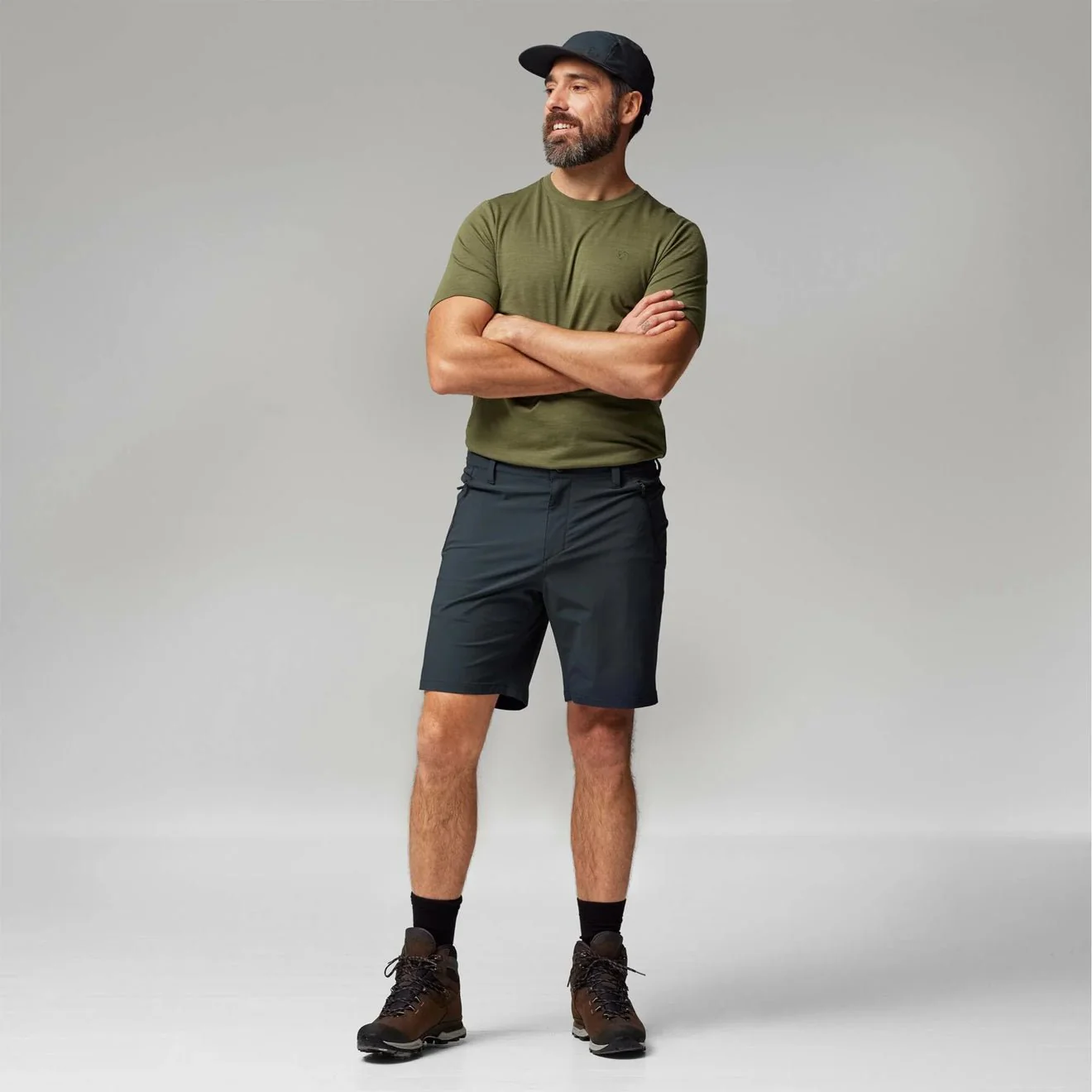 Fjallraven Abisko Trail Stretch Shorts Suede Brown - Image 3