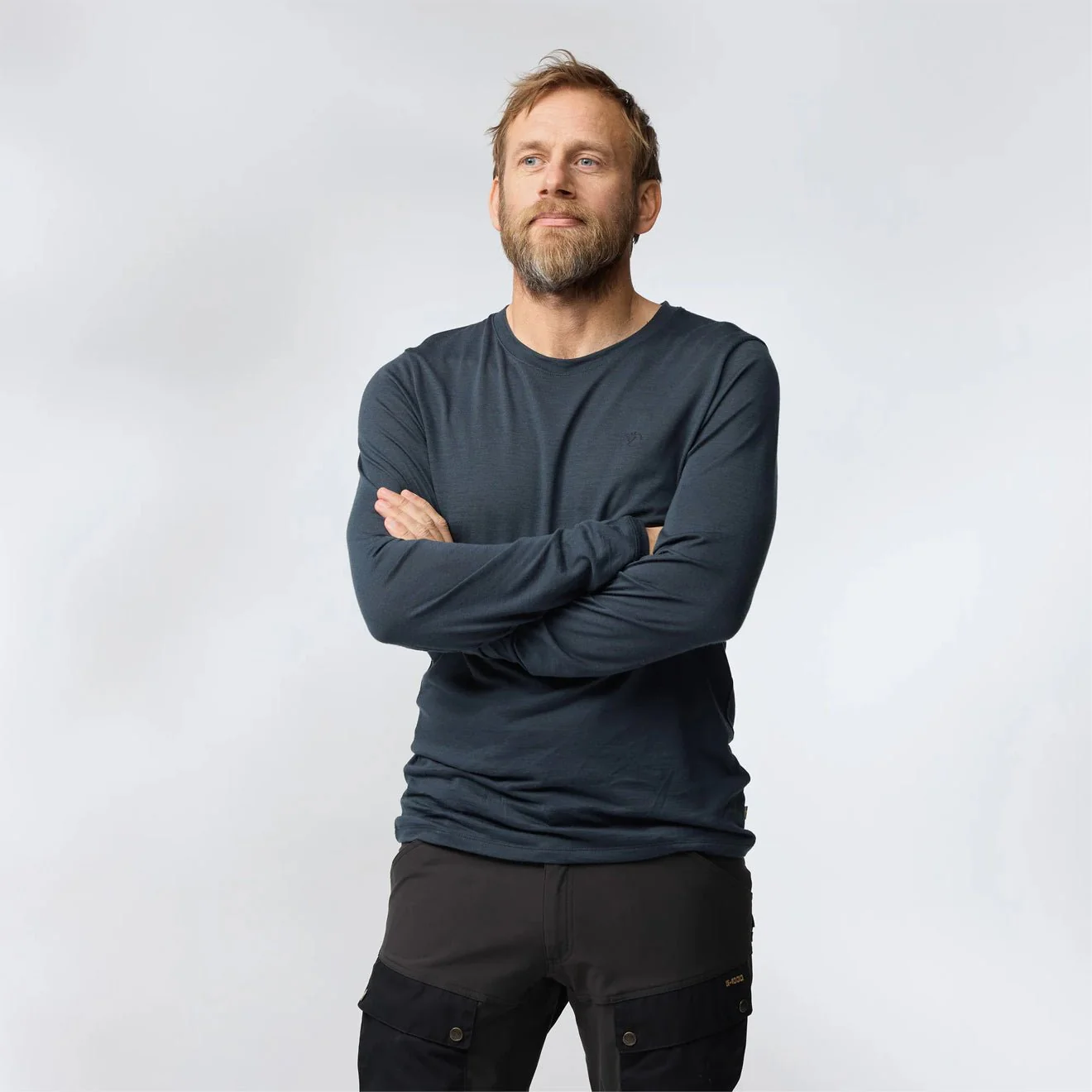 Fjallraven Abisko Wool LS T-Shirt Classic Light Fossil - Image 4