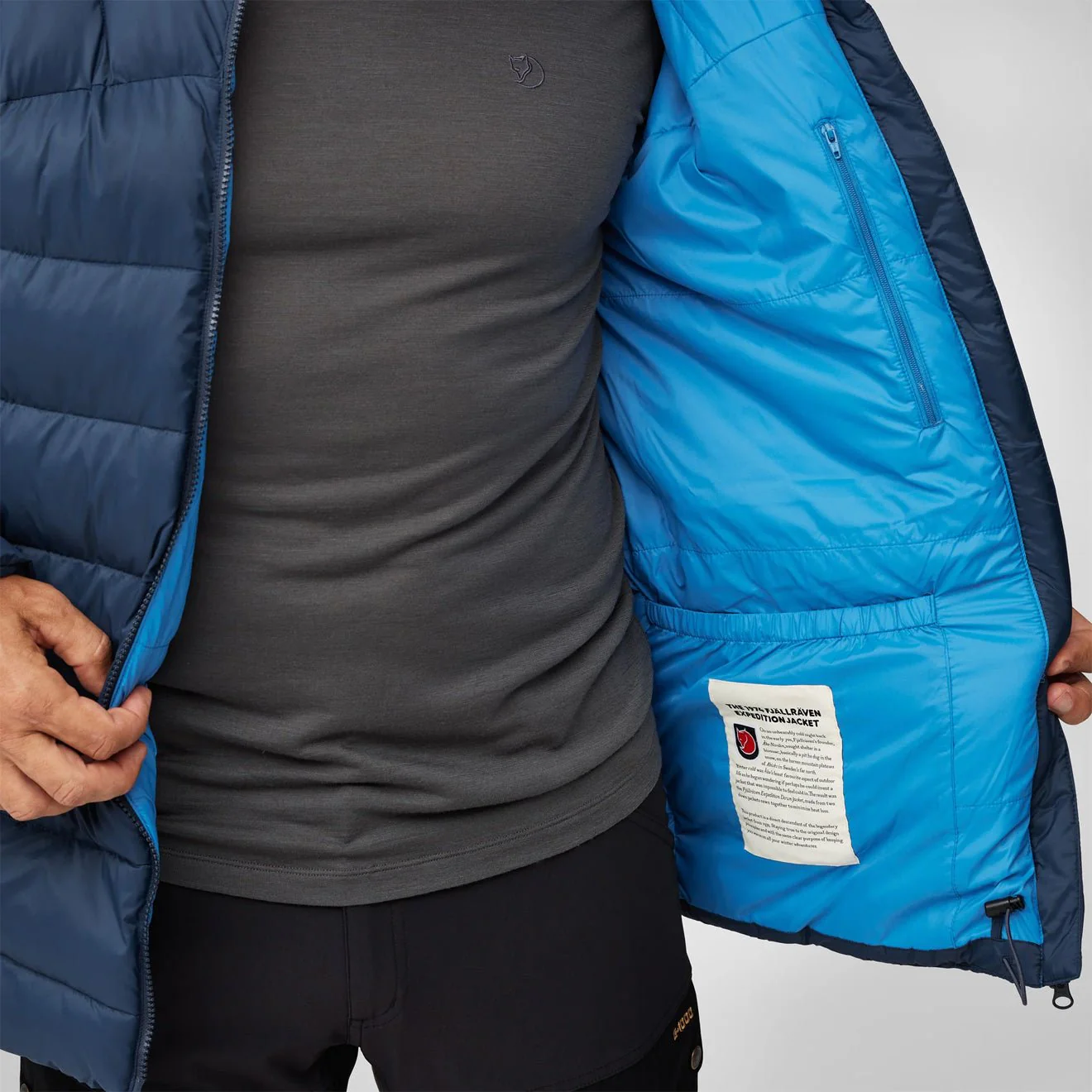 Fjallraven Expedition Mid Winter Jacket Navy / UN Blue - Image 9