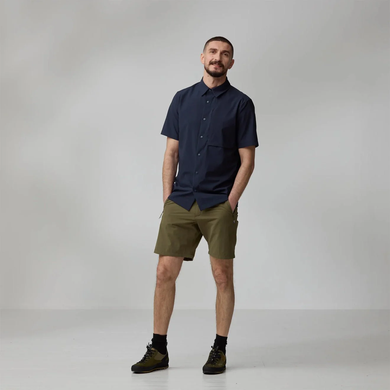 Fjallraven High Coast Pack Shirt SS Dark Navy - Image 3