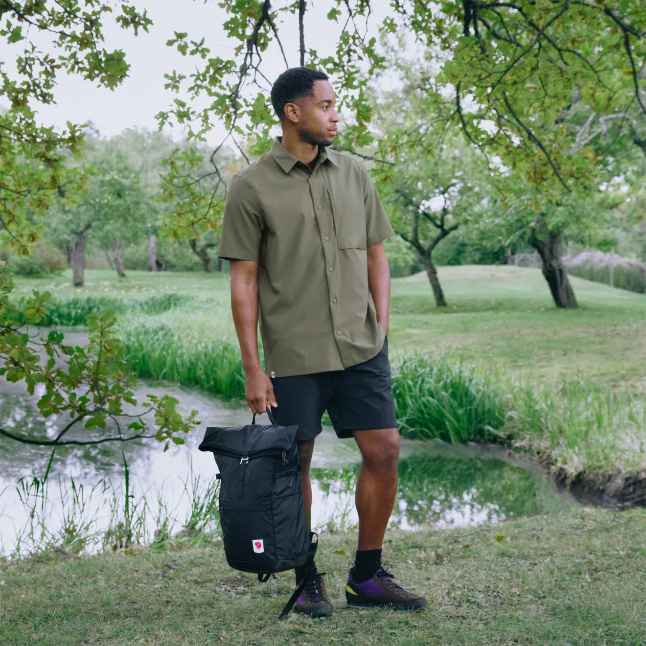 Fjallraven High Coast Pack Shirt SS Laurel Green - Image 3