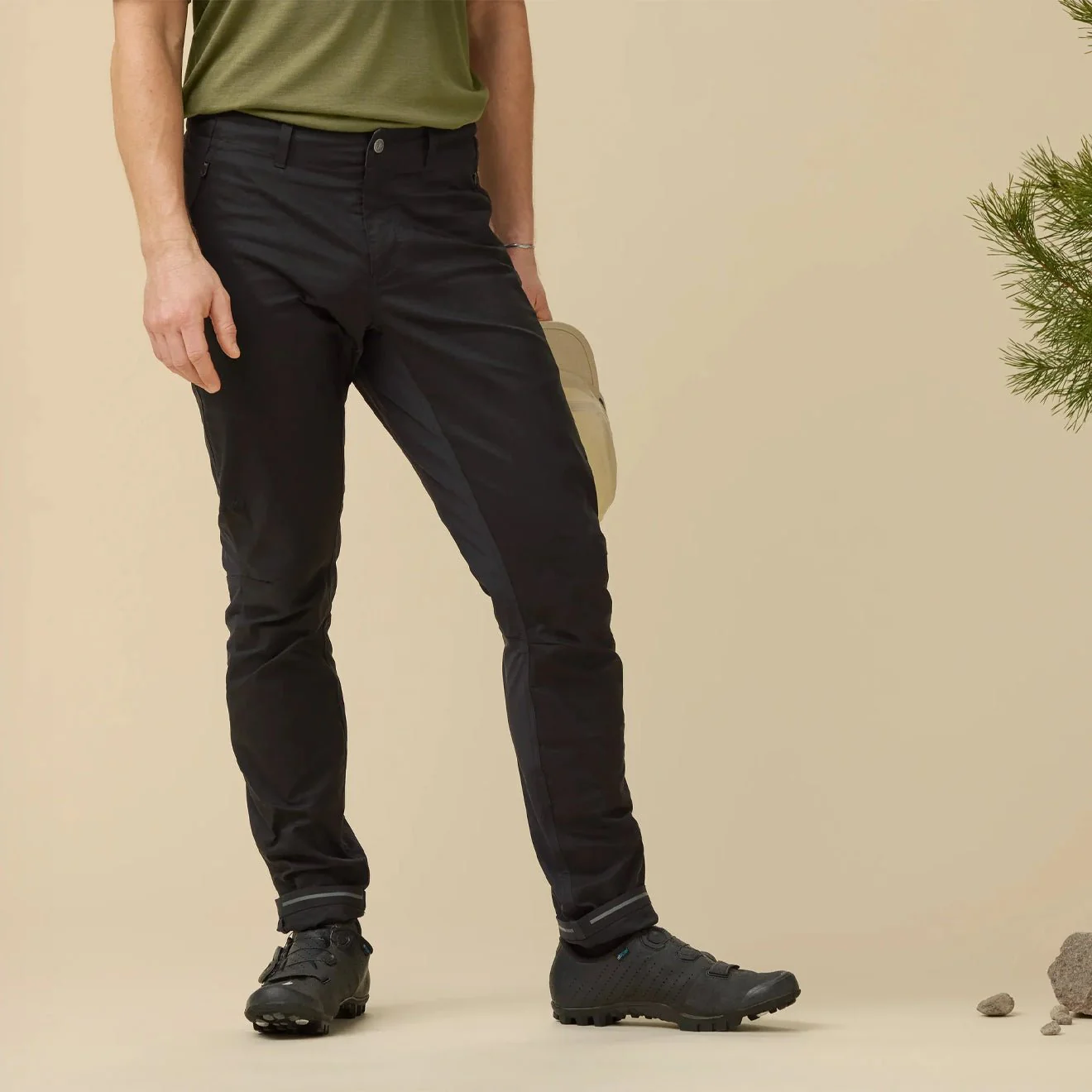 Fjallraven Hoja Hybrid Trousers Black - Image 3