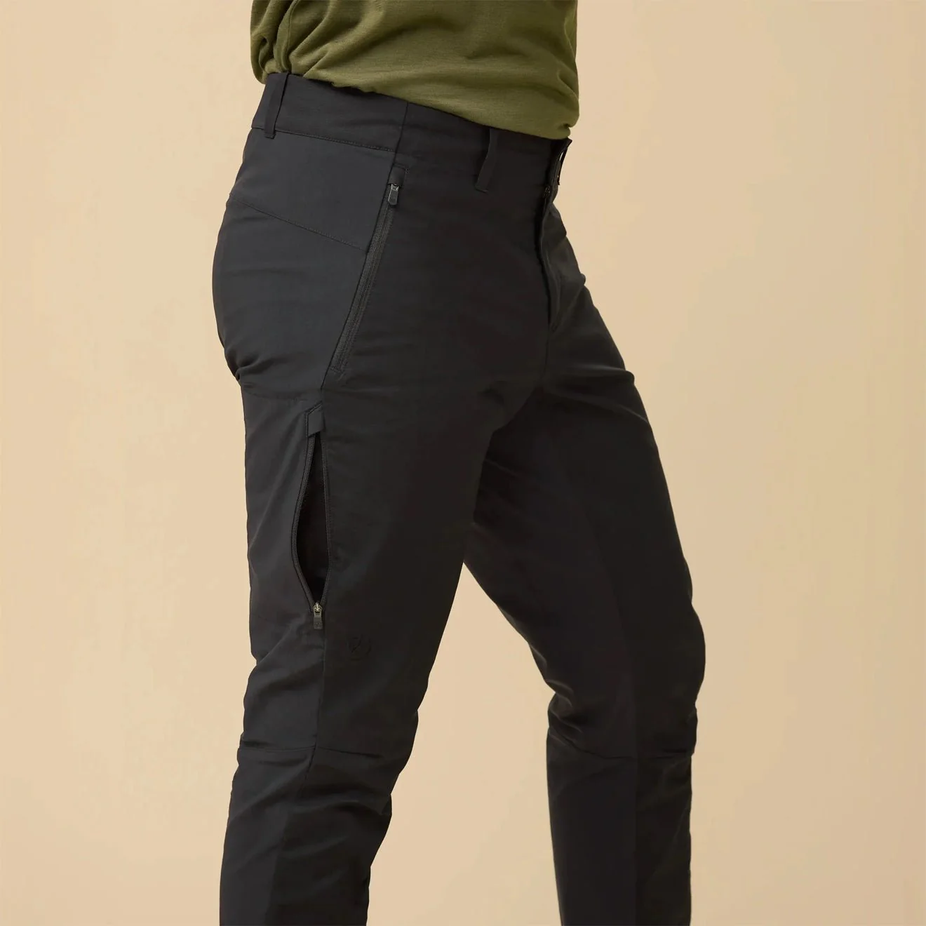 Fjallraven Hoja Hybrid Trousers Black - Image 4