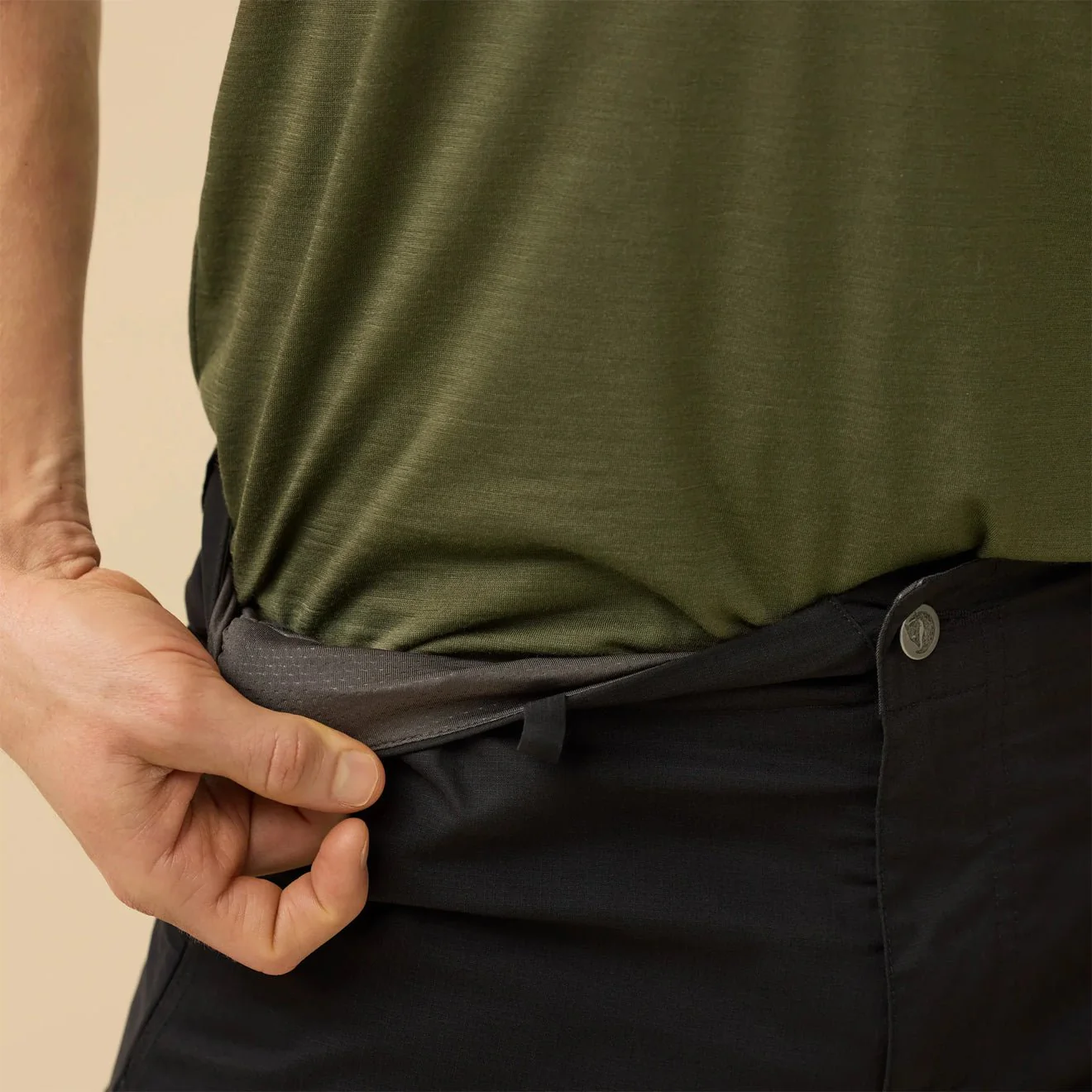 Fjallraven Hoja Hybrid Trousers Black - Image 6