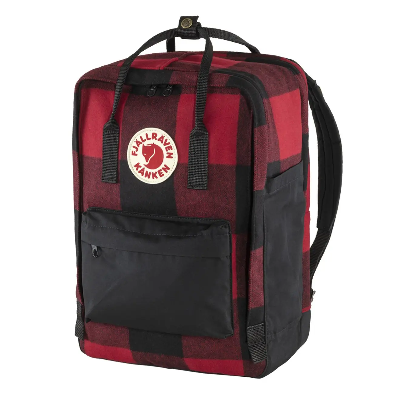 Fjallraven Kanken Re-Wool Laptop 15  Red / Black - Image 3