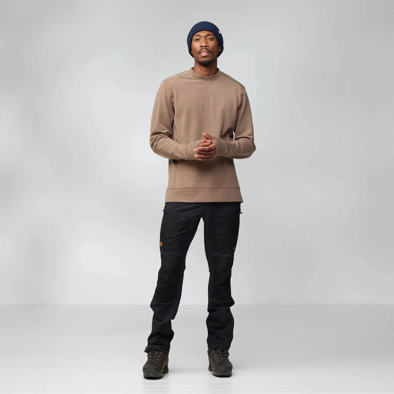 Fjallraven Keb Fleece Crew Neck Black - Image 3