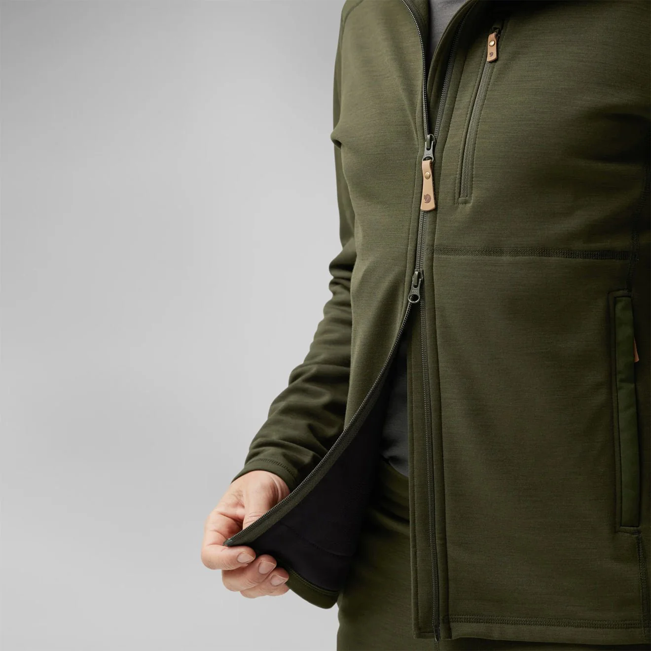 Fjallraven Keb Fleece Hoodie Classic Deep Forest - Image 7