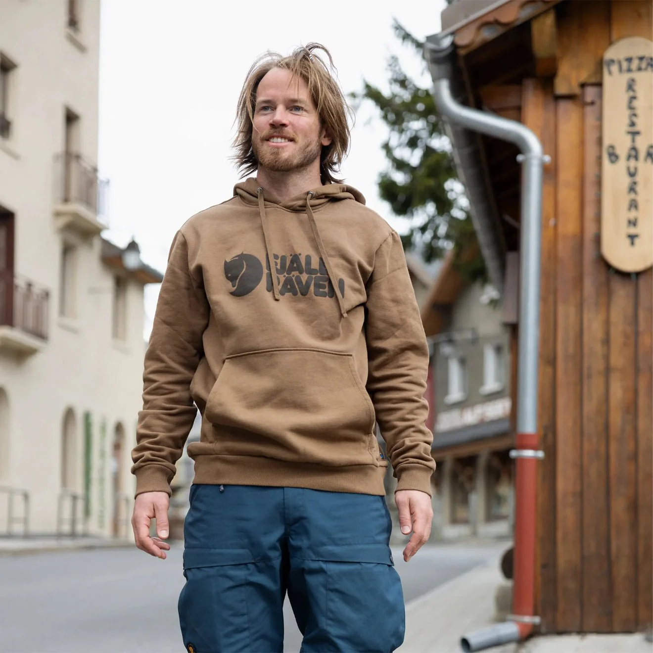 Fjallraven Logo Hoodie Black - Image 5