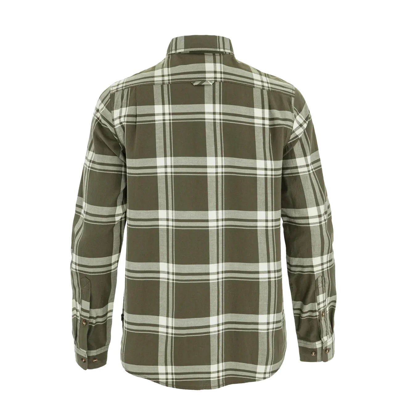 Fjallraven Ovik Lite Flannel Shirt Laurel Green / Chalk White - Image 2