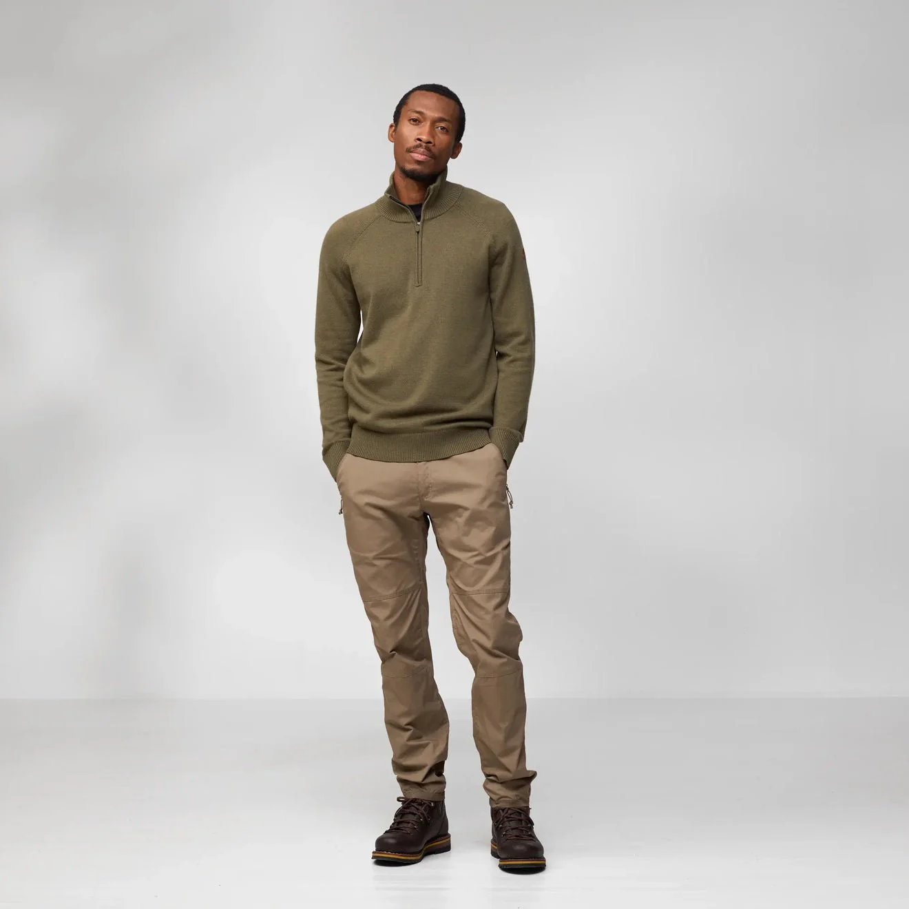 Fjallraven Ovik Lite Half Zip Dark Navy - Image 3