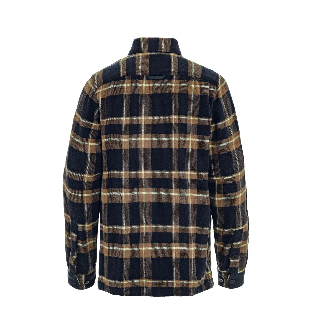 Fjallraven Ovik Wool Shirt Dark Navy / Chestnut - Image 2