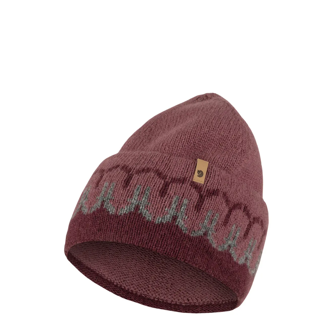 Fjallraven Path Knit Beanie Dark Garnet / Mesa Purple - Image 2