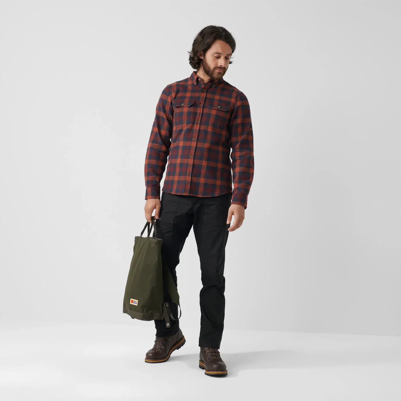 Fjallraven Skog Shirt Fossil / Dark Navy - Image 3