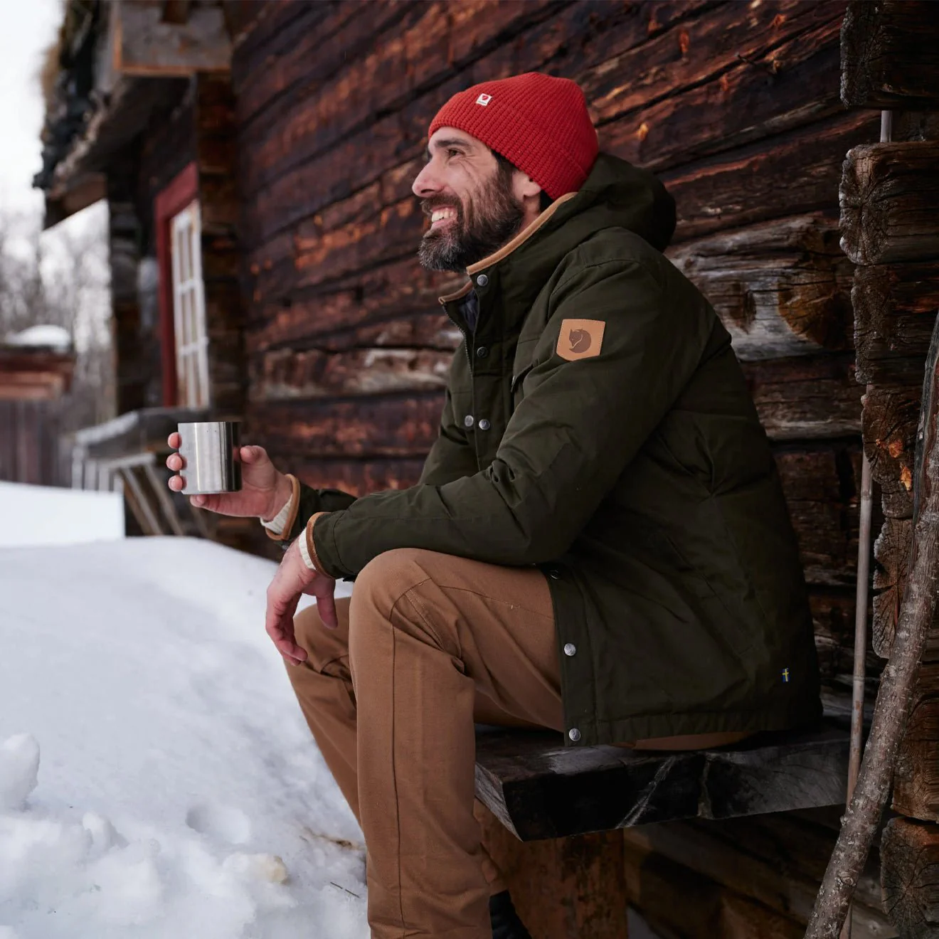 Fjallraven Tab Beanie Hat Acorn - Image 5