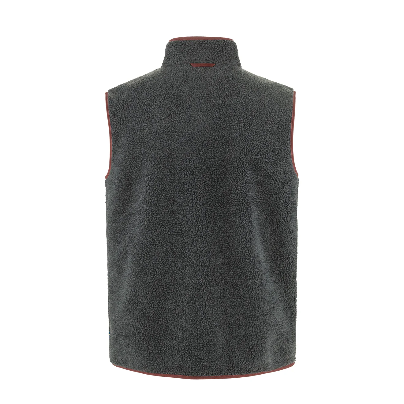 Fjallraven Vardag Pile Fleece Vest Dark Grey / Maroon - Image 2