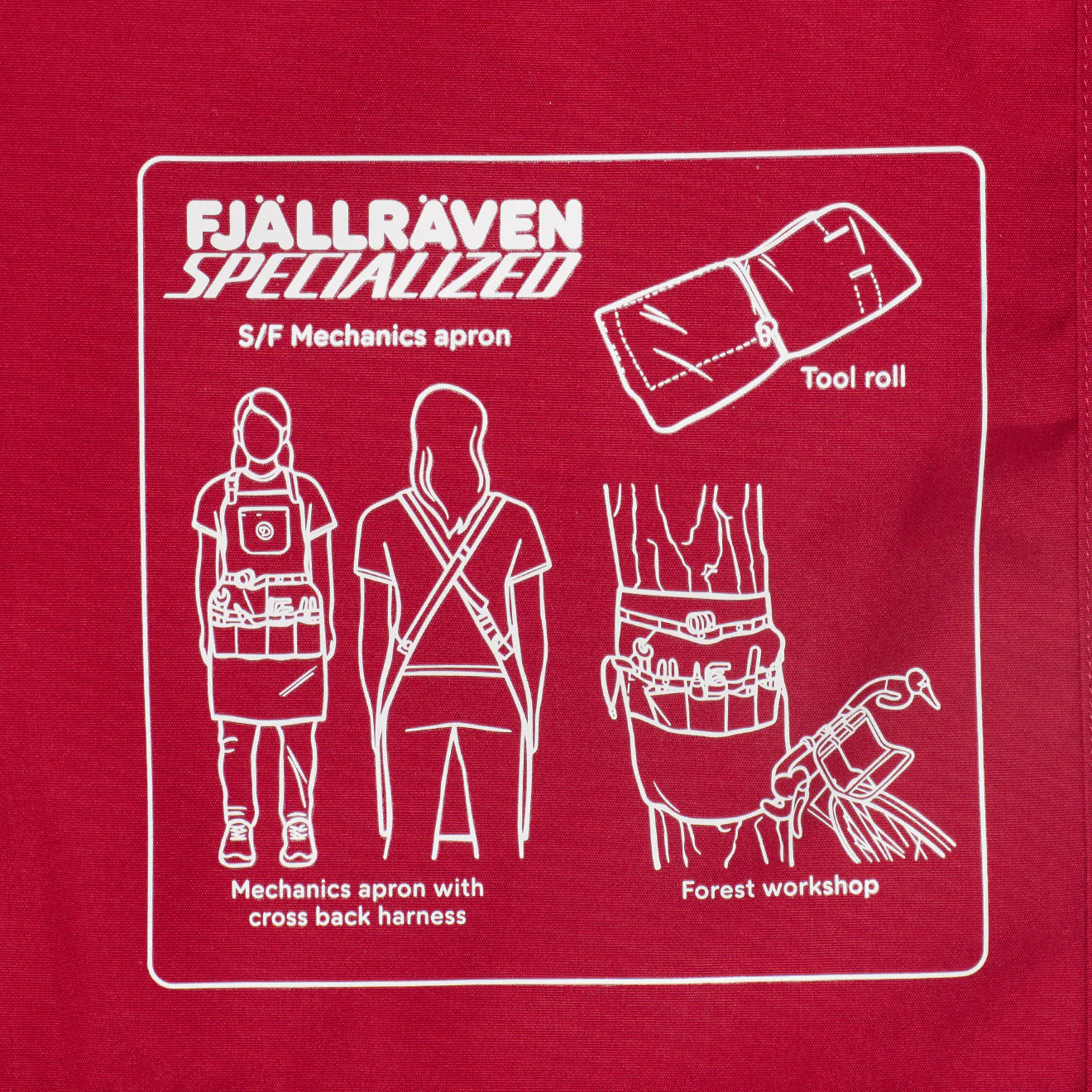 Fjallraven x Specialized Mechanics Apron Pomegranate Red - Image 3