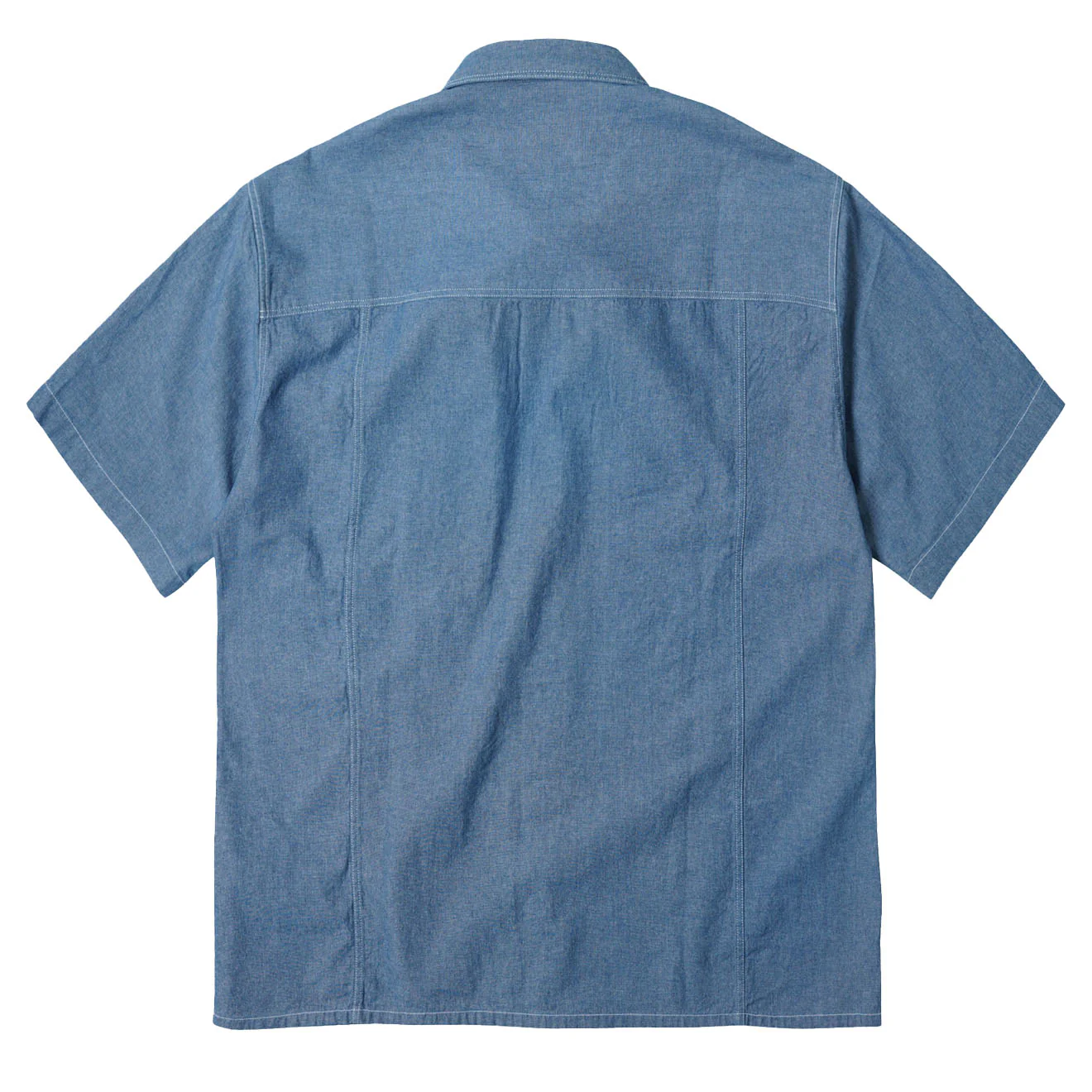 Frizmworks Chambray Big Pocket Half Shirt Blue Blue - Image 2