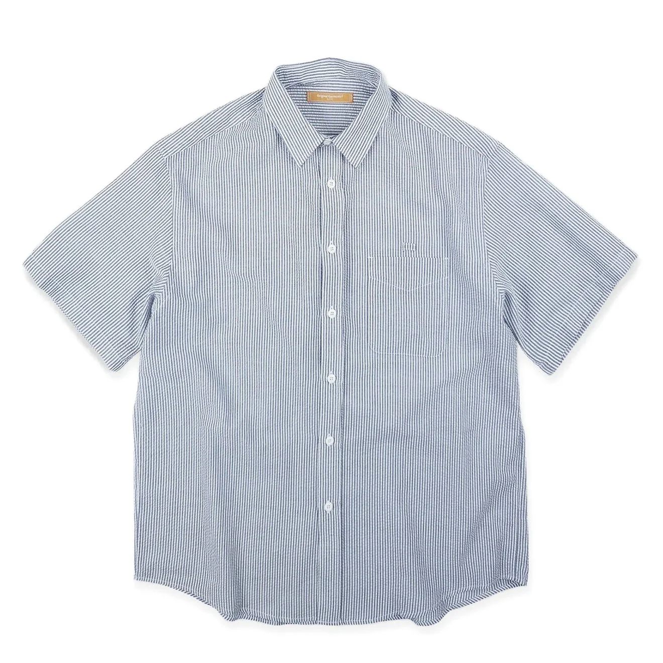 Frizmworks OG Stripe Seersucker Half Shirt Blue