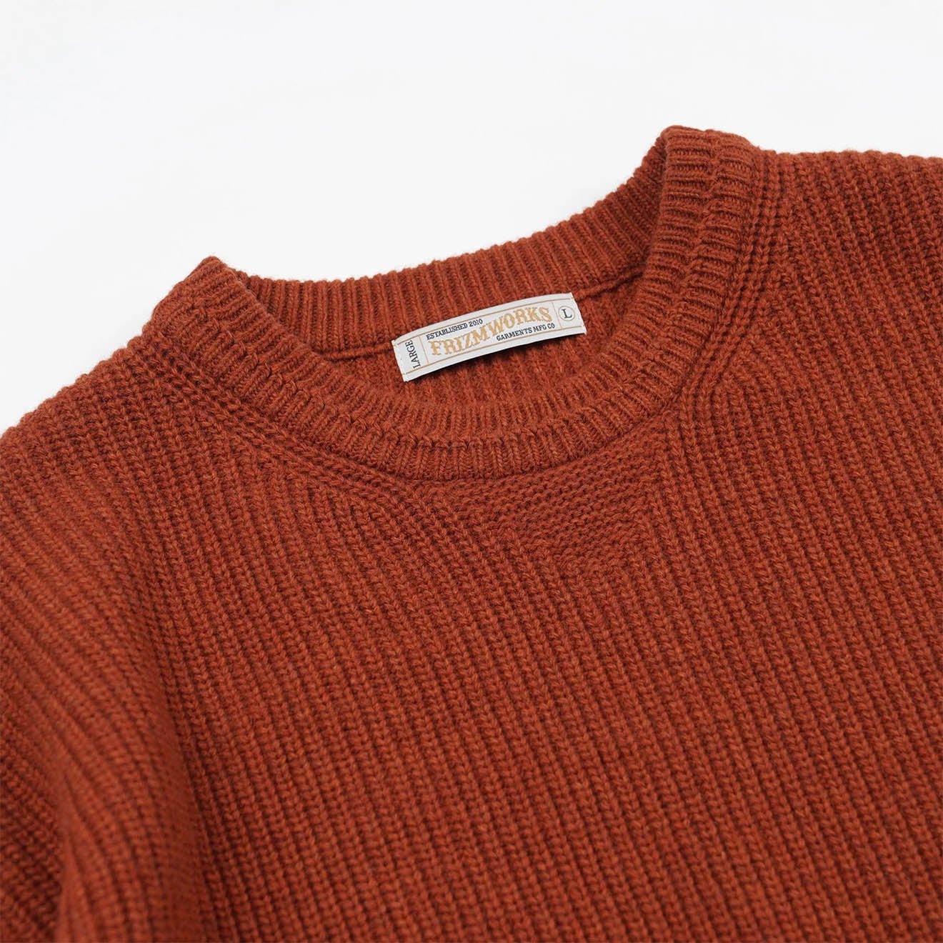 Frizmworks Patch Round Pullover Knit Brick - Image 6