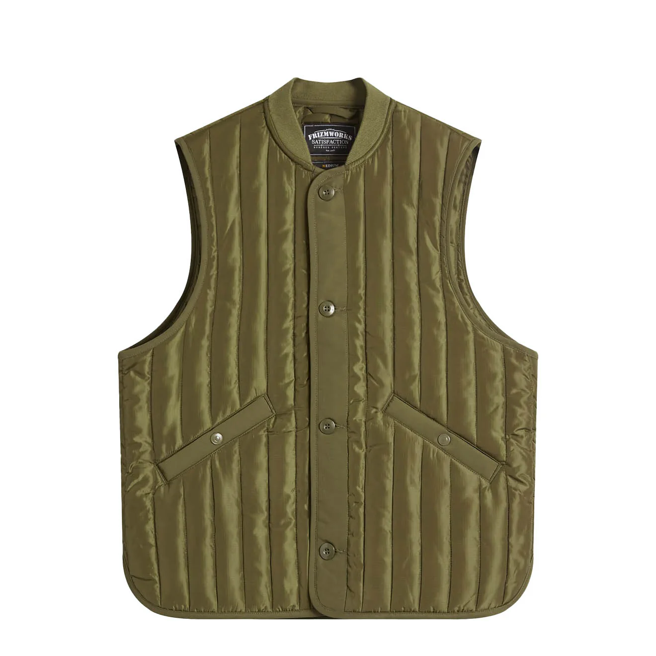 Frizmworks Stripe Quilted Mil Liner Vest Olive