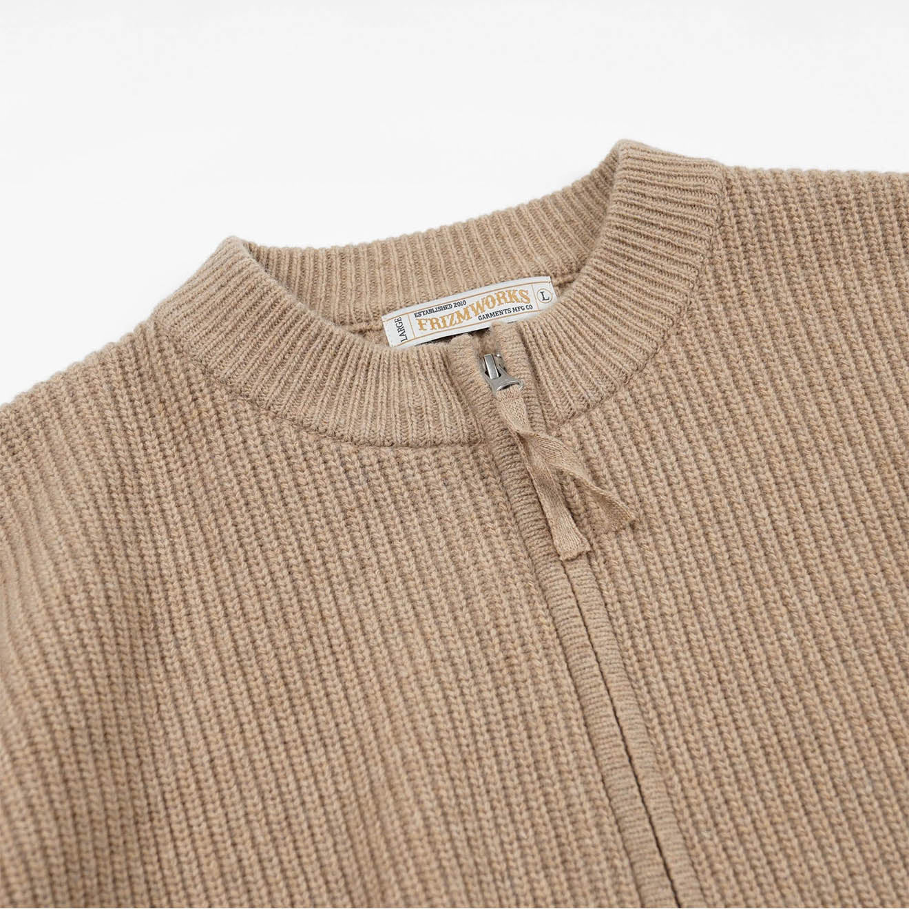 Frizmworks Wool Deck Zipup Cardigan Oatmeal - Image 3