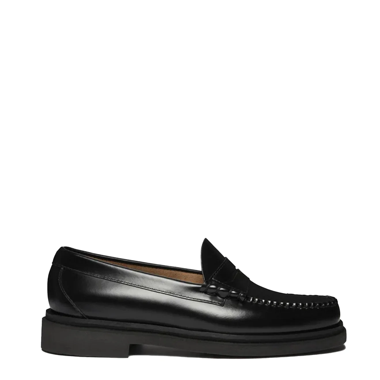 G.H Bass Weejun Step Larson Moc Penny Black Leather
