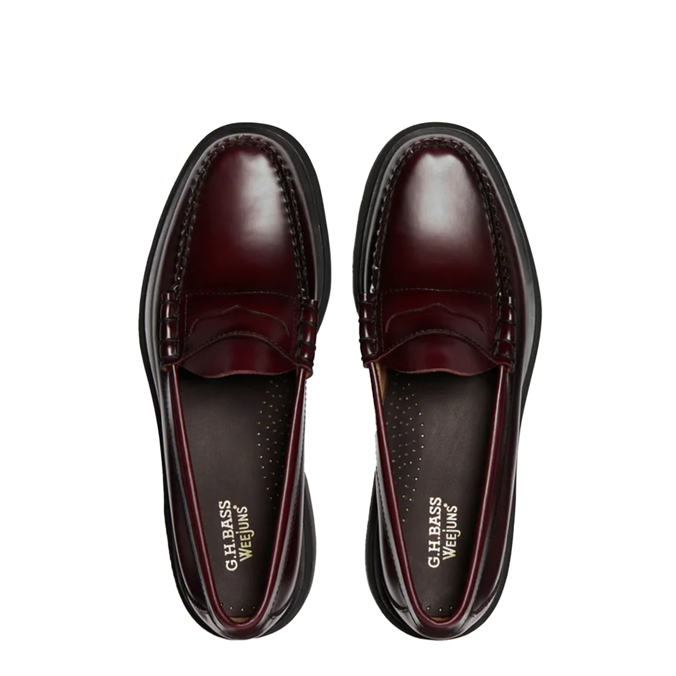G.H Bass Weejun Step Larson Moc Penny Wine Leather - Image 2