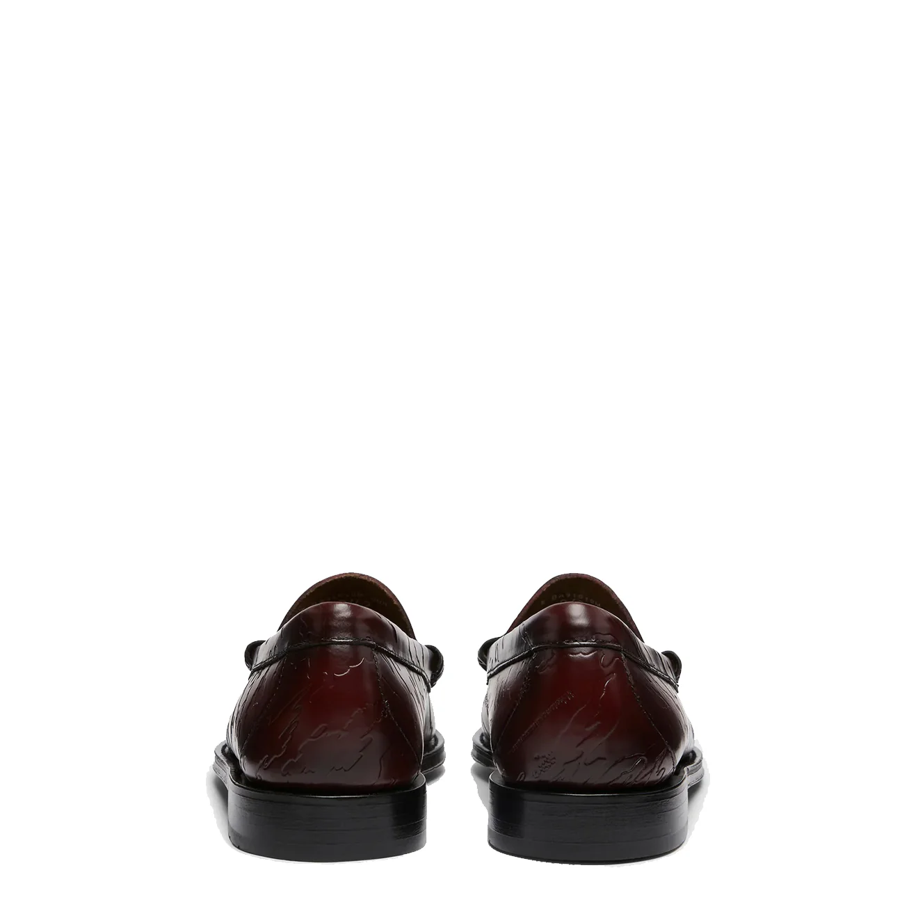 G.H.Bass x Maharishi Larson Penny Loafers Wine Embossed Leather - Image 3