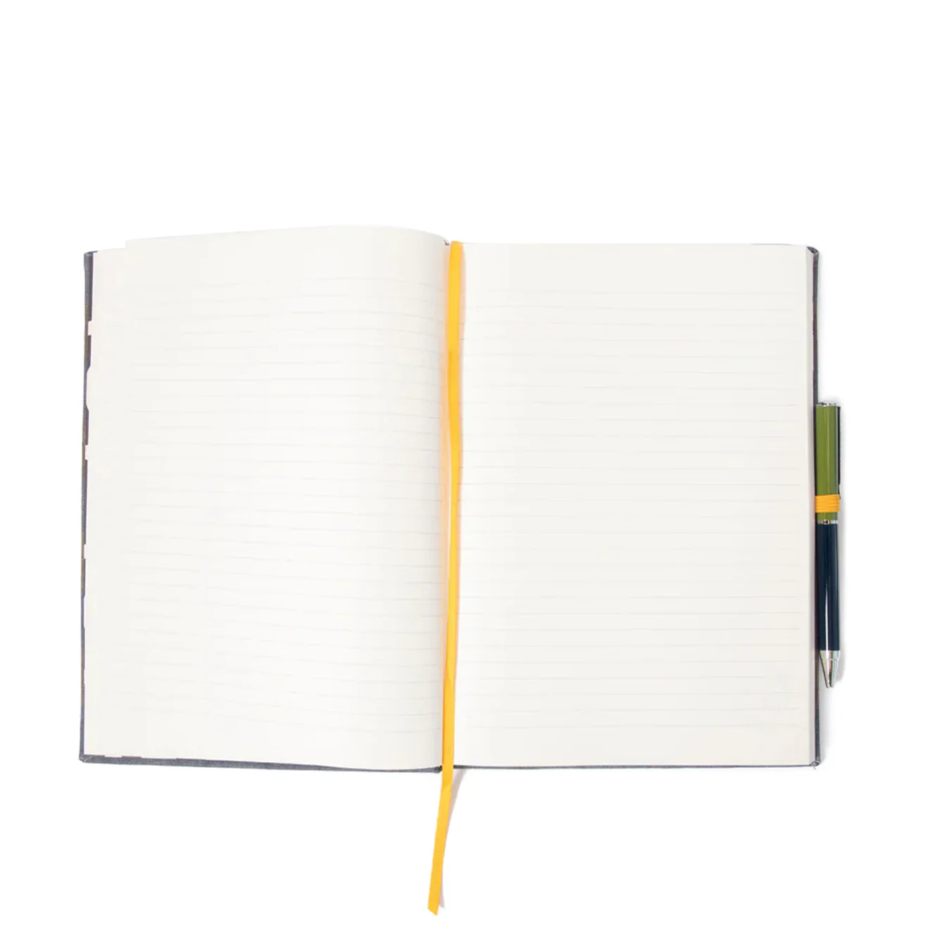 Caroline Gardner Casebound Notebook With Pen Blue / Grey Stripe - Image 2