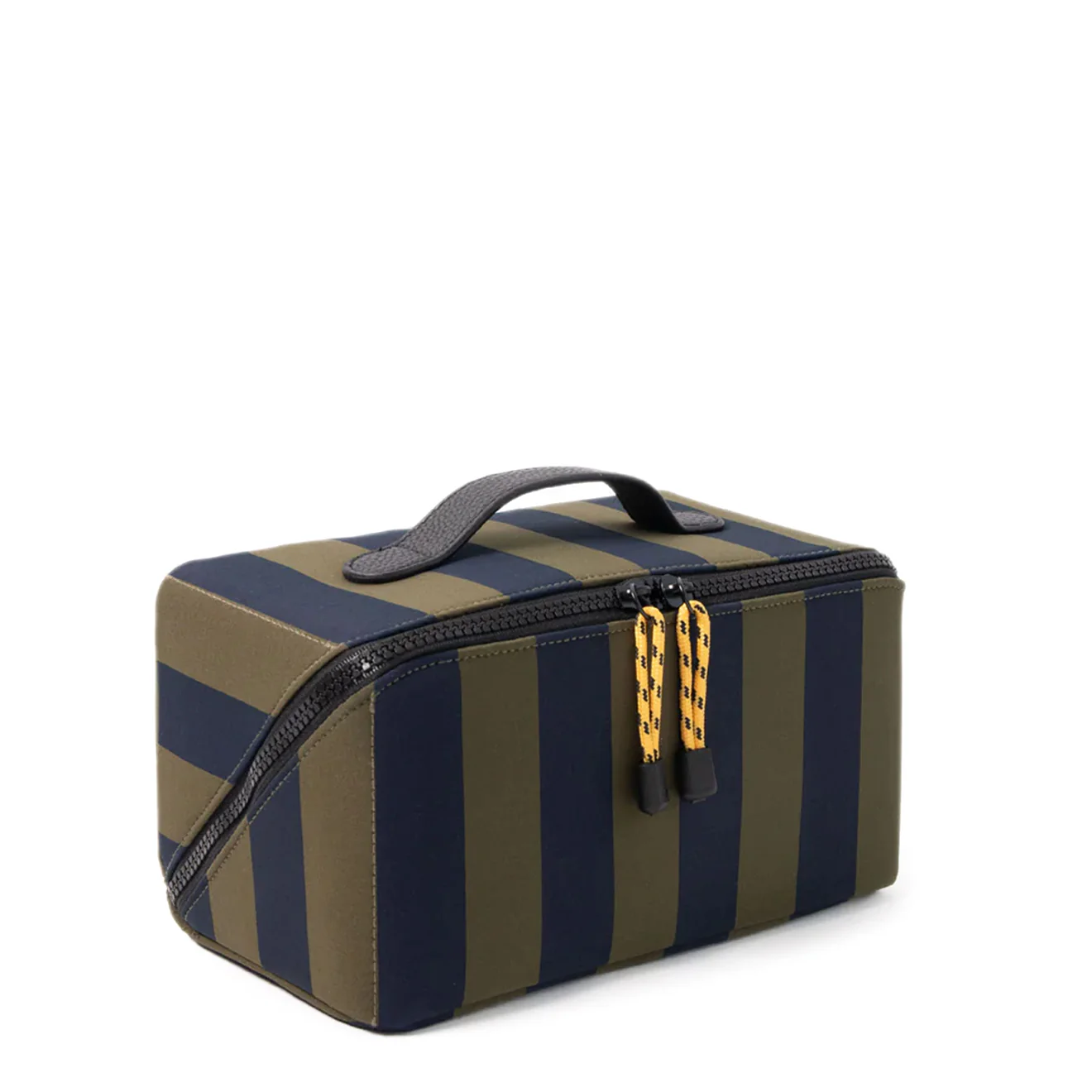 Caroline Gardner Diaganol Washbag Blue / Green Stripe - Image 2