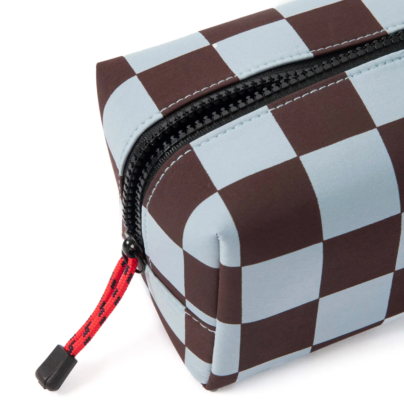 Caroline Gardner Grooming Bag Blue / Wine Check - Image 3