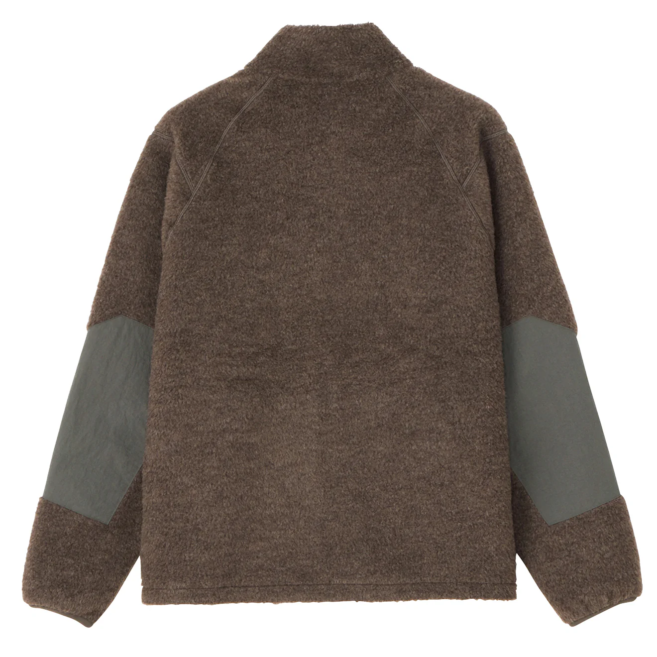 Goldwin Wool Boa Fleece Full Zip Jacket Mix Brown - Image 2