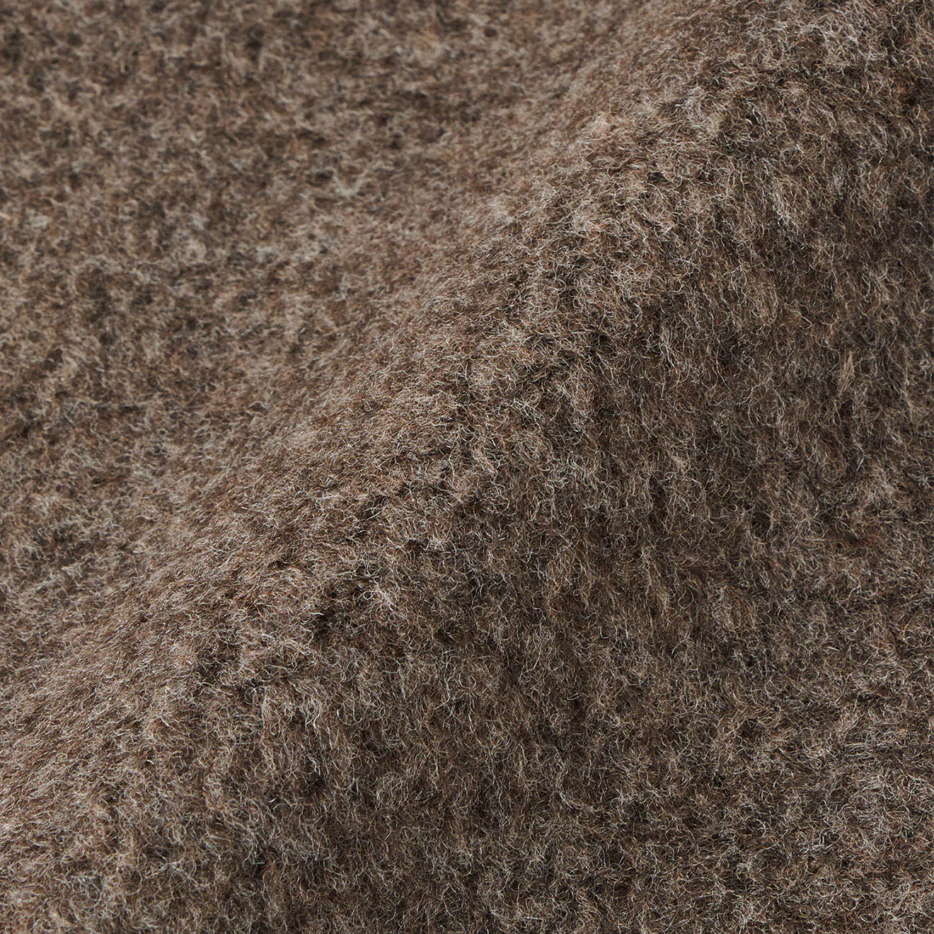 Goldwin Wool Boa Fleece Full Zip Jacket Mix Brown - Image 3