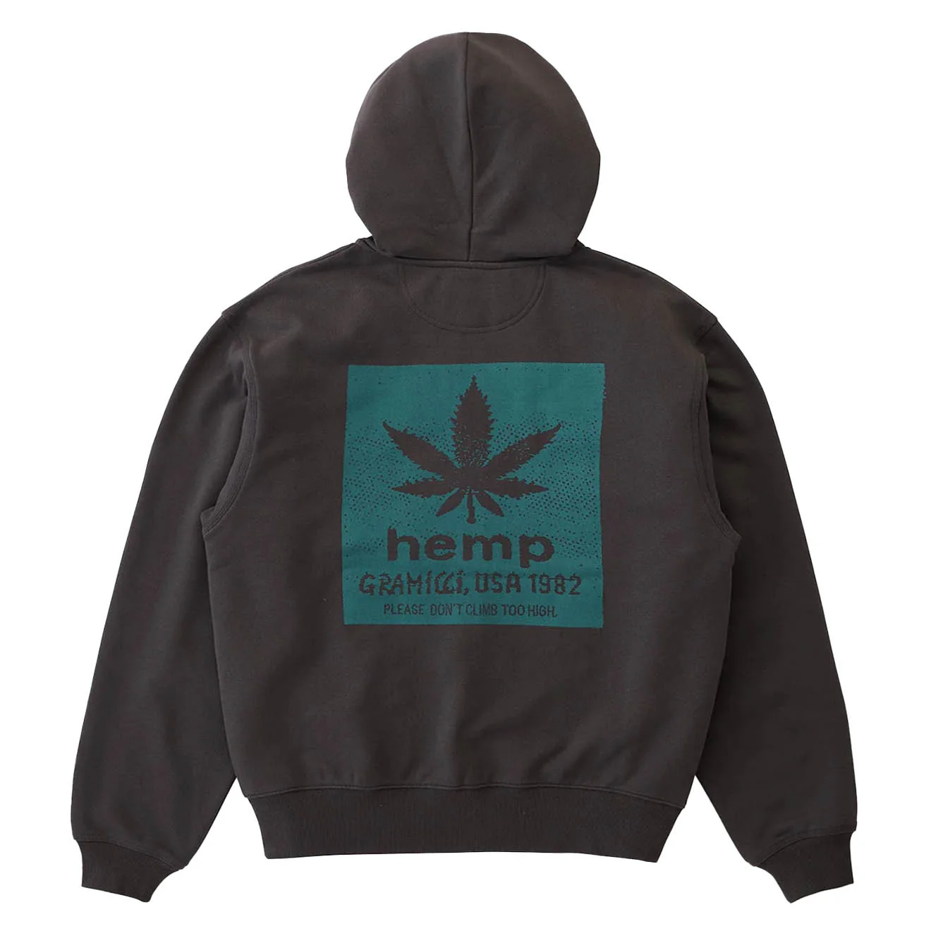 Gramicci Hemp Zip Hooded Sweatshirt Deep Brown - Image 2