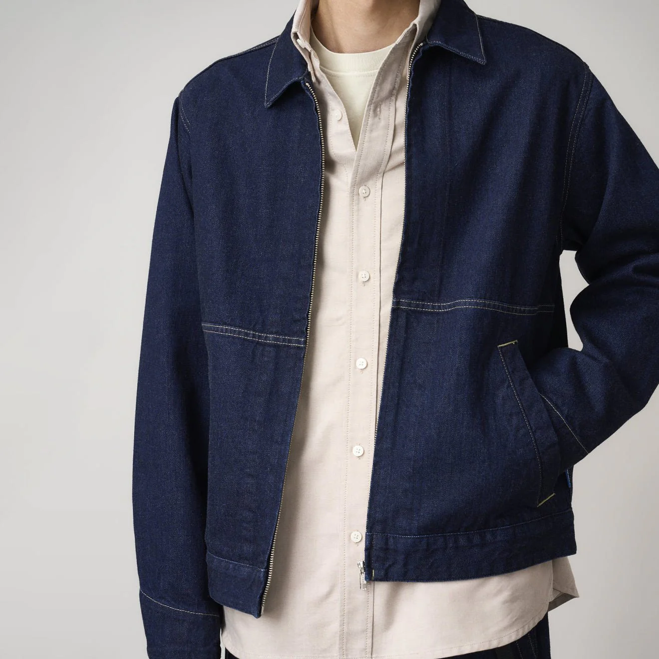 Gramicci Japanese Slub Denim Jacket Indigo - Image 3